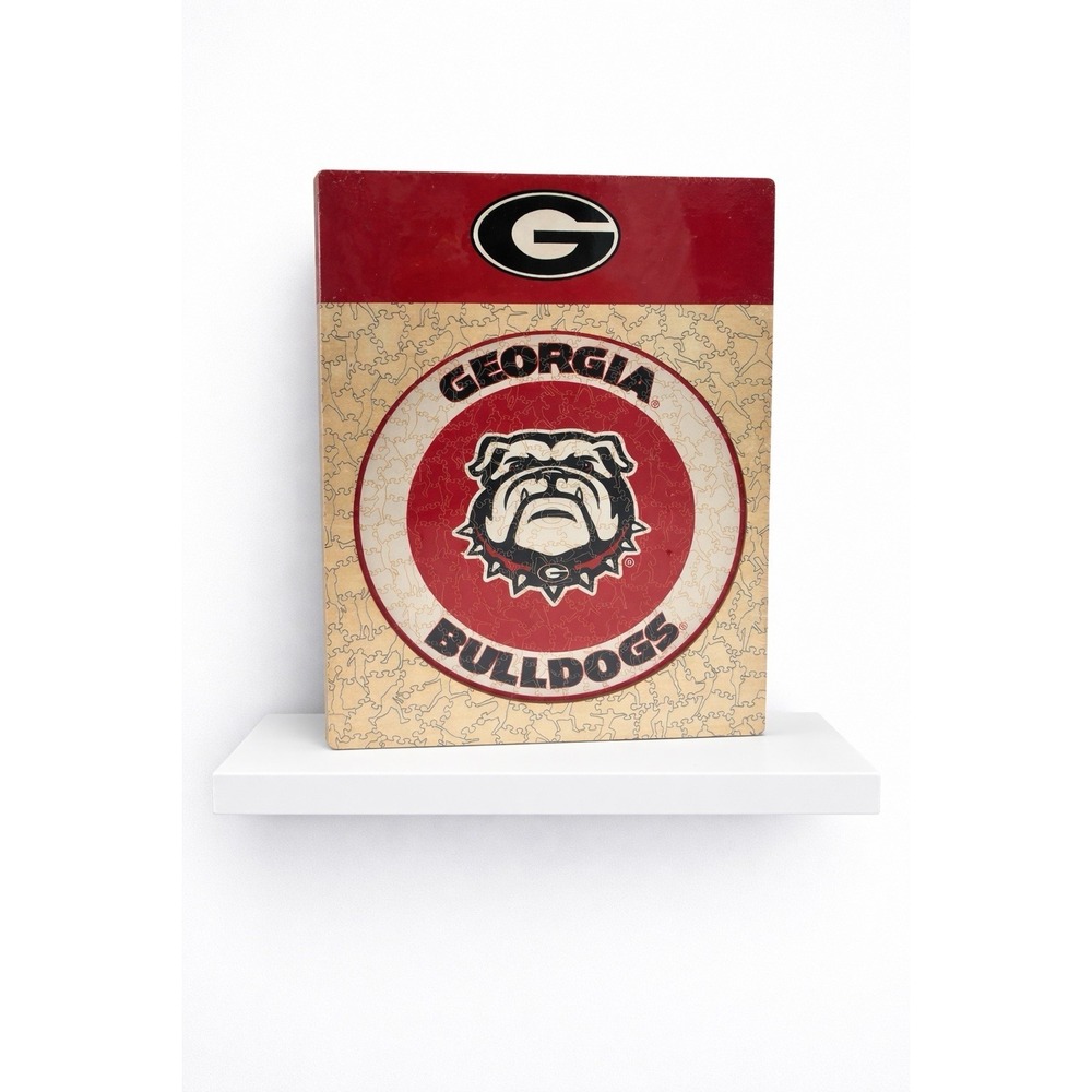 Georgia Bulldogs UGA Wooden Puzzle 270 Pc Iconic Puzzles 14.8" Sealed New